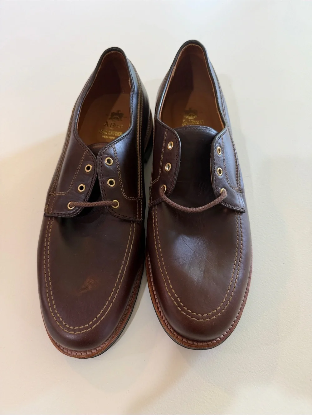 Todd Snyder Alden Classic Brown Leather Men's Boat Shoes Sz 11.  NWOB. Bag4.